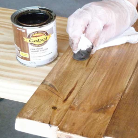 Image of a Stain Being Applied